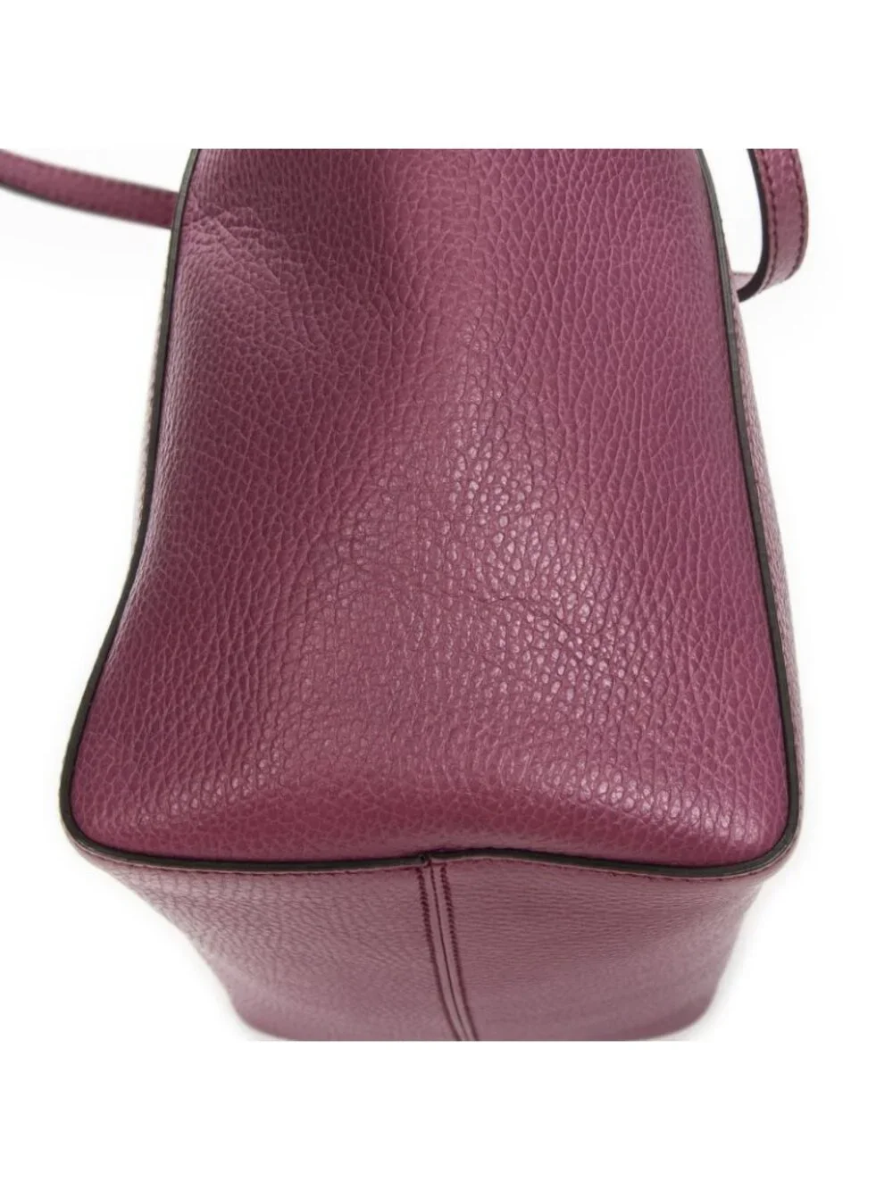 Gucci Small Swing Tote Purple Grain Calf Skin Leather